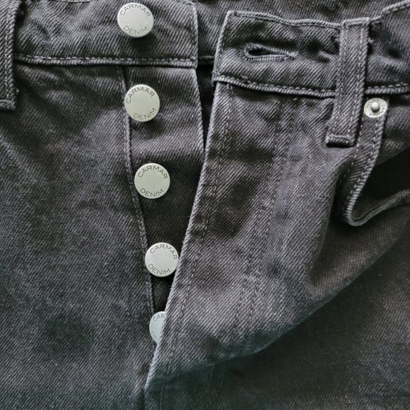 Carmar Titania High Rise Black Denim Jean Chain Shorts - Picture 14 of 16